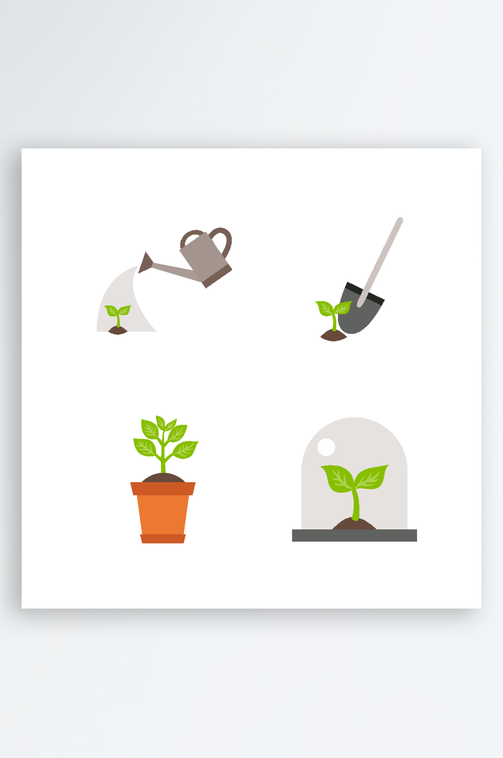 种植园艺矢量扁平元素素材