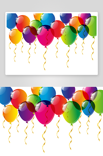 生日气球矢量背景海报卡片素材