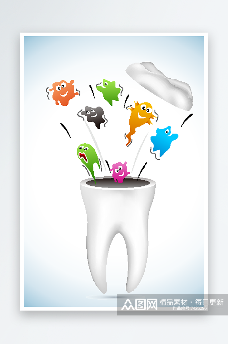 矢量医生牙齿医疗图标素材素材