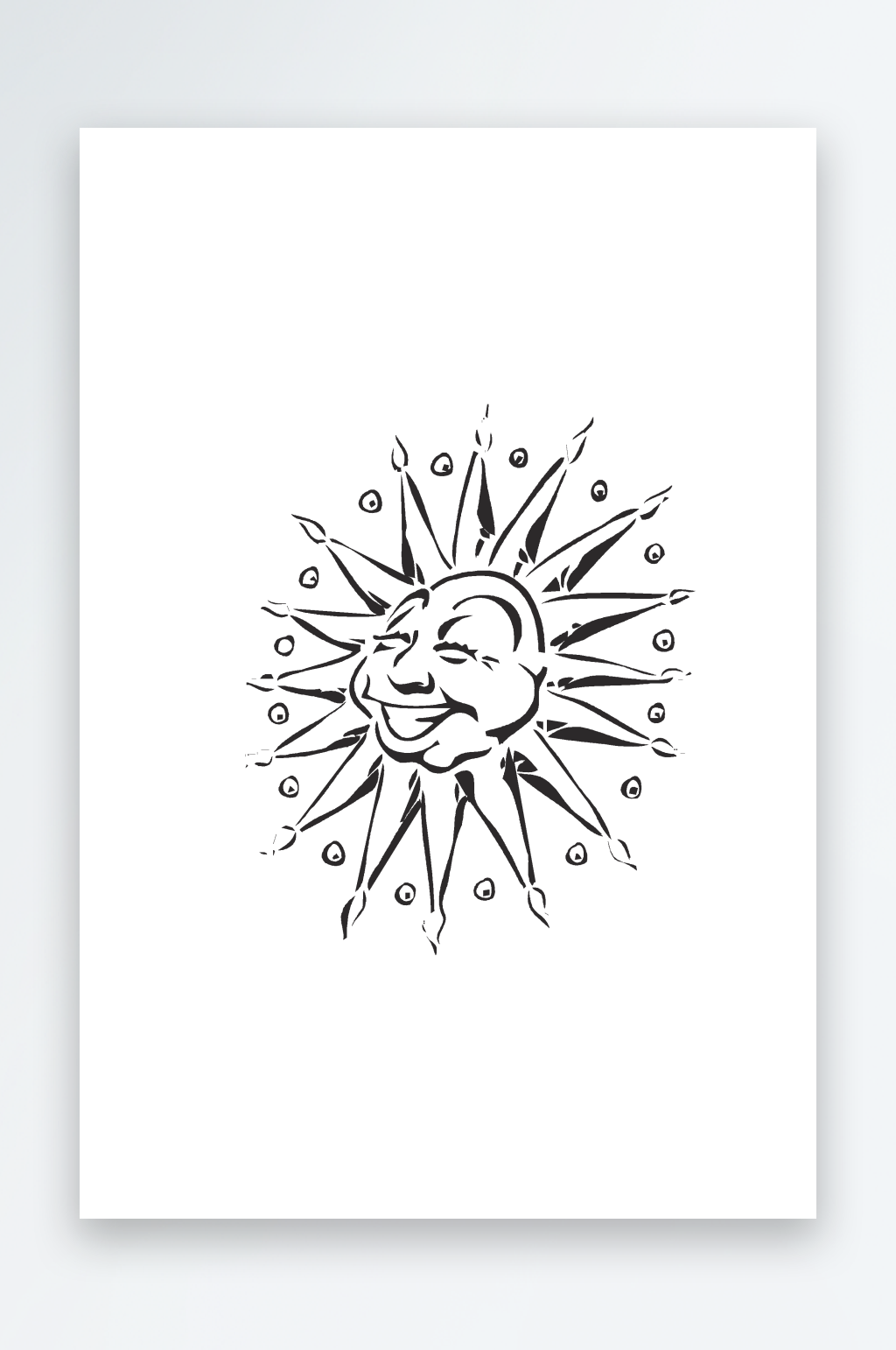 矢量创意太阳水彩图标素材素材