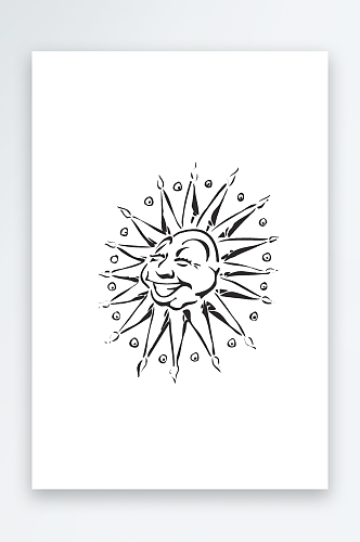 矢量创意太阳水彩图标素材