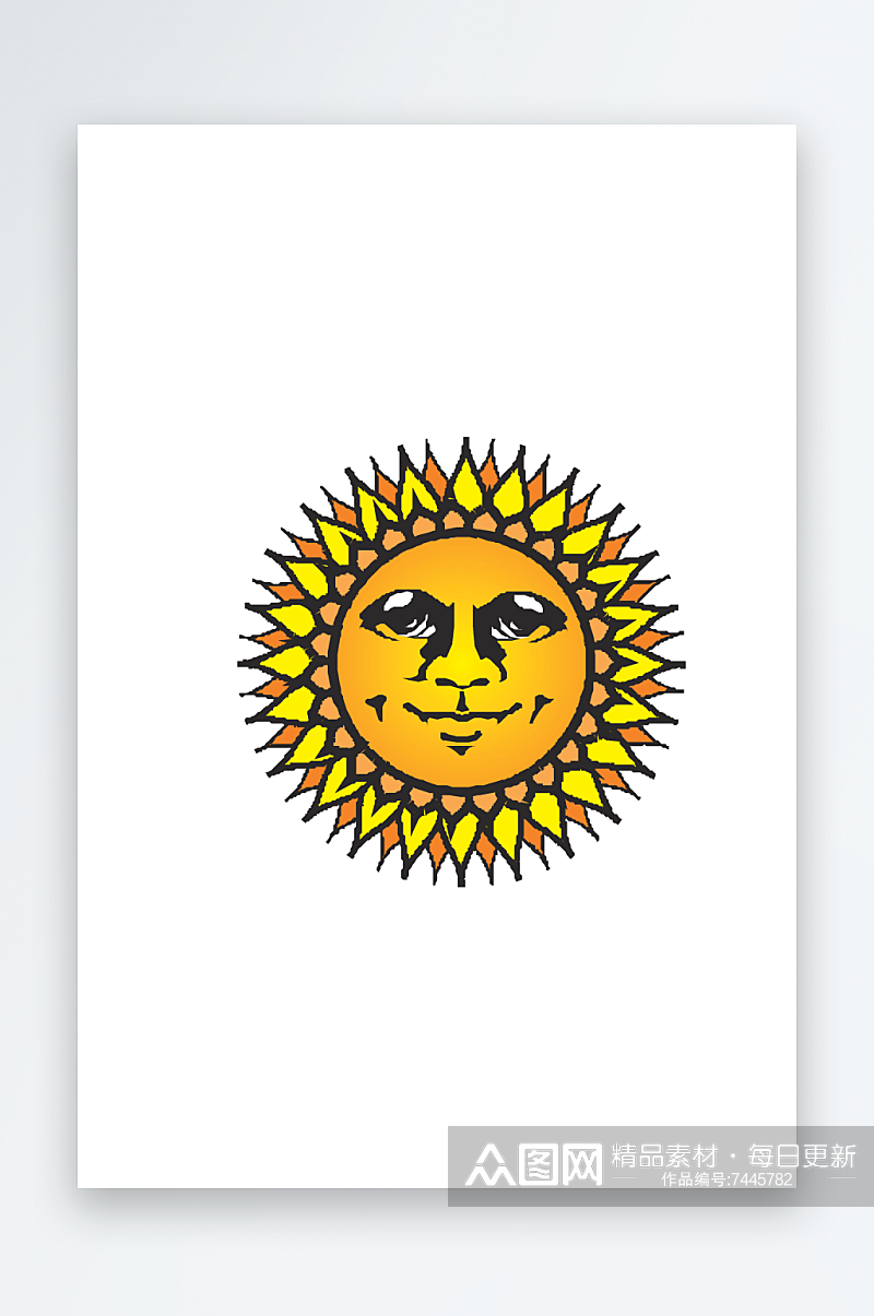 矢量夏季太阳图标素材素材