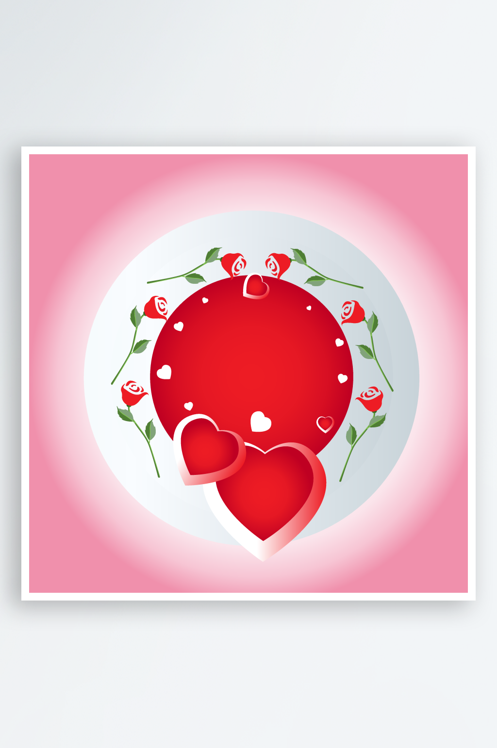 矢量情人节love爱心背景素材素材