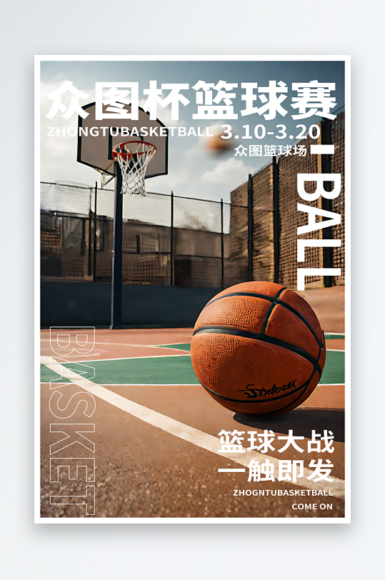篮球比赛宣传摄影图海报