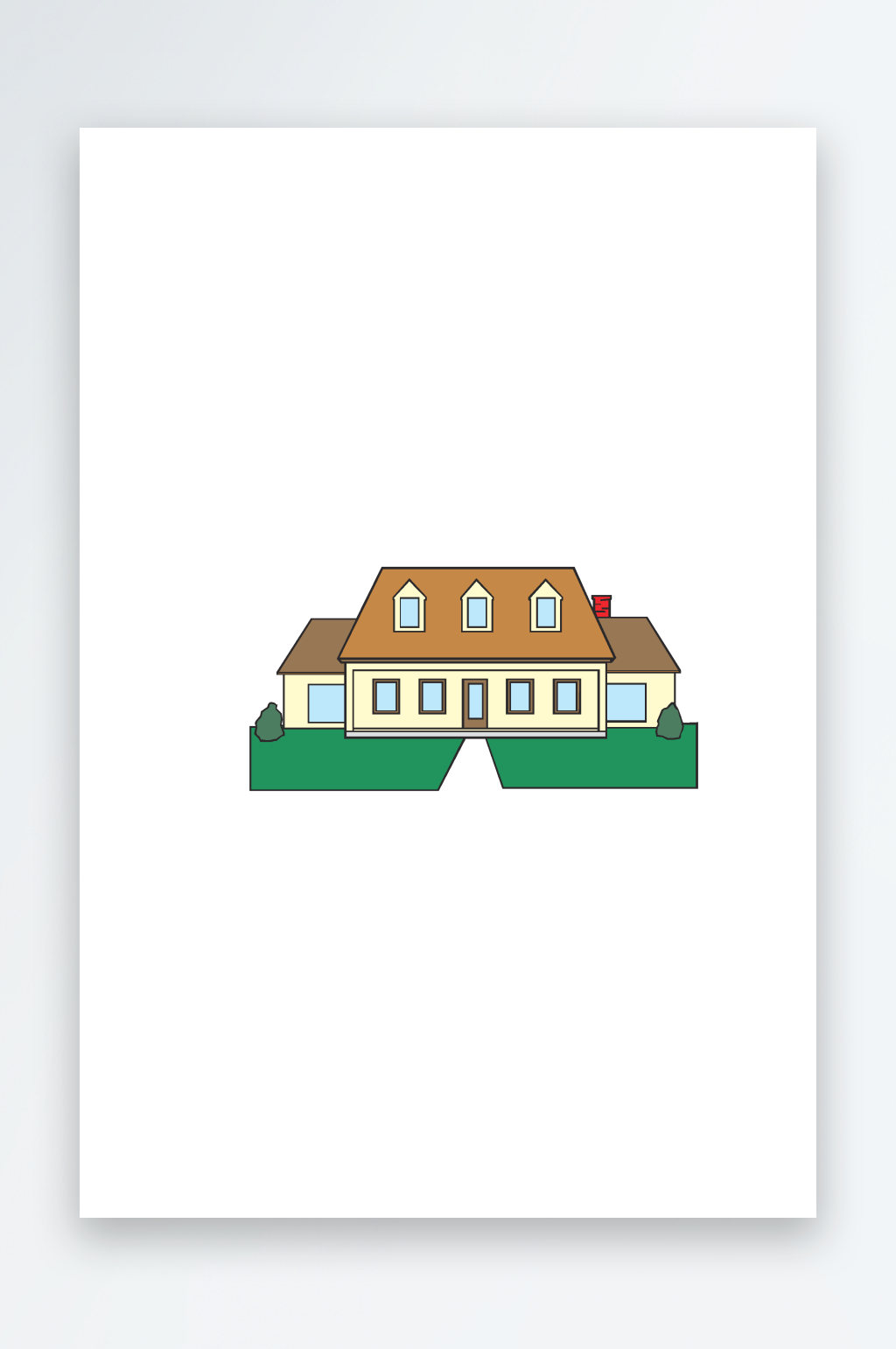 简约建筑图标素材素材