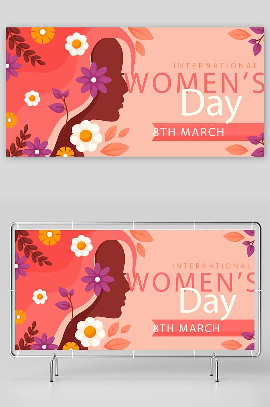 三八妇女节背景卡片素材