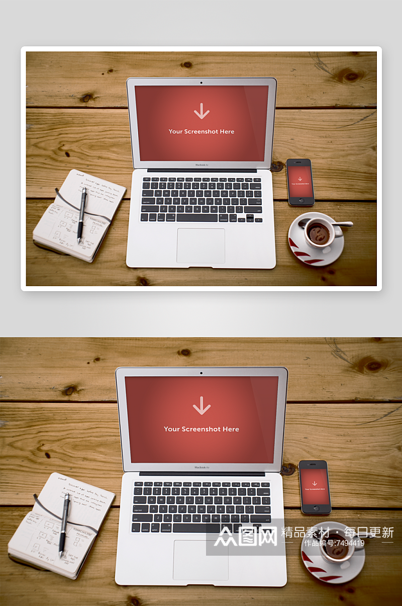 样机桌面元素笔记本设计模版素材
