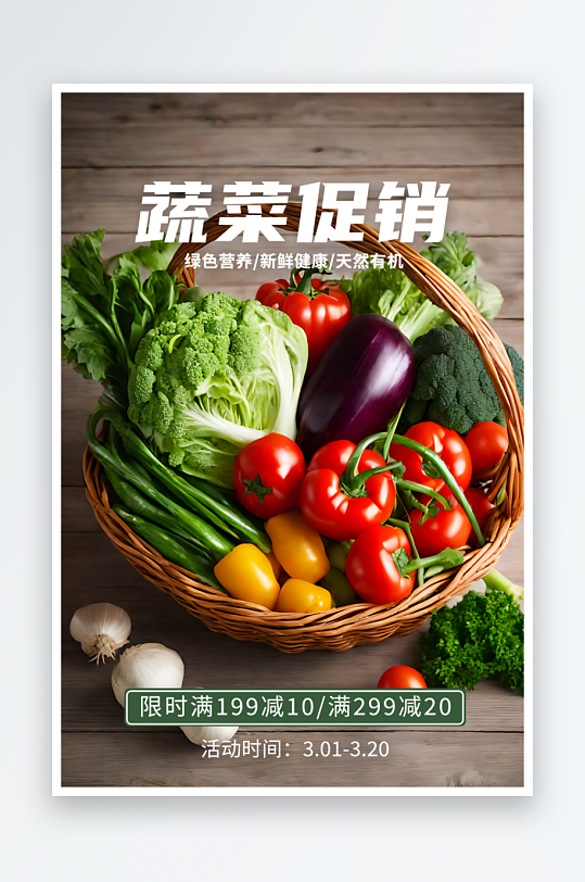 蔬菜促销宣传摄影图海报