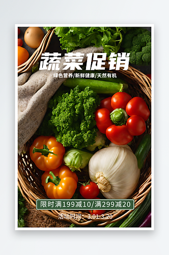 蔬菜促销宣传摄影图海报
