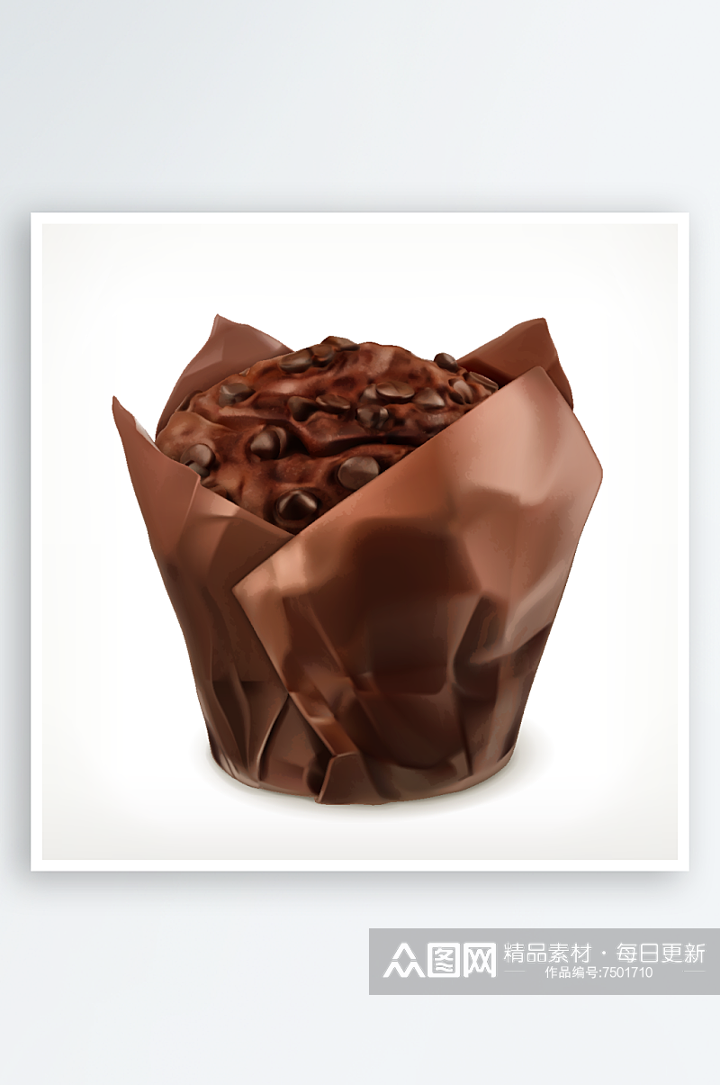 矢量巧克力甜品美食插画素材素材