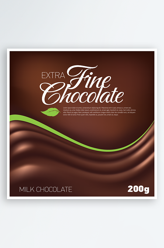 矢量巧克力甜品美食插画素材