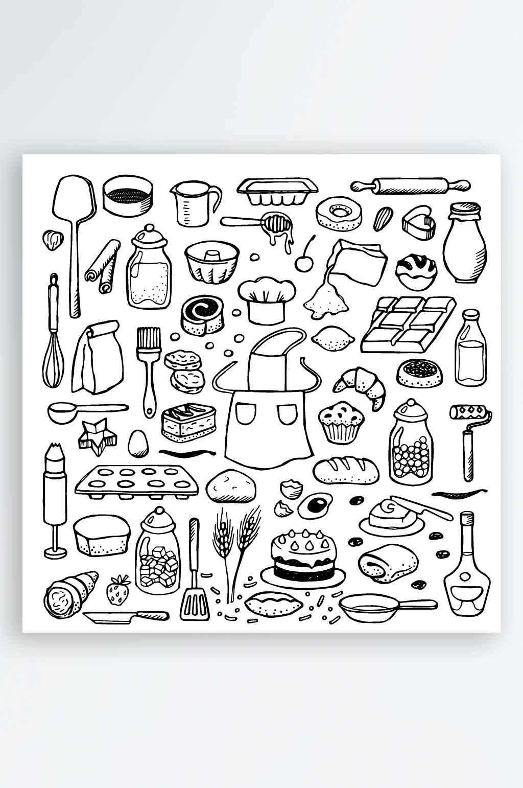 矢量美食图标素材素材