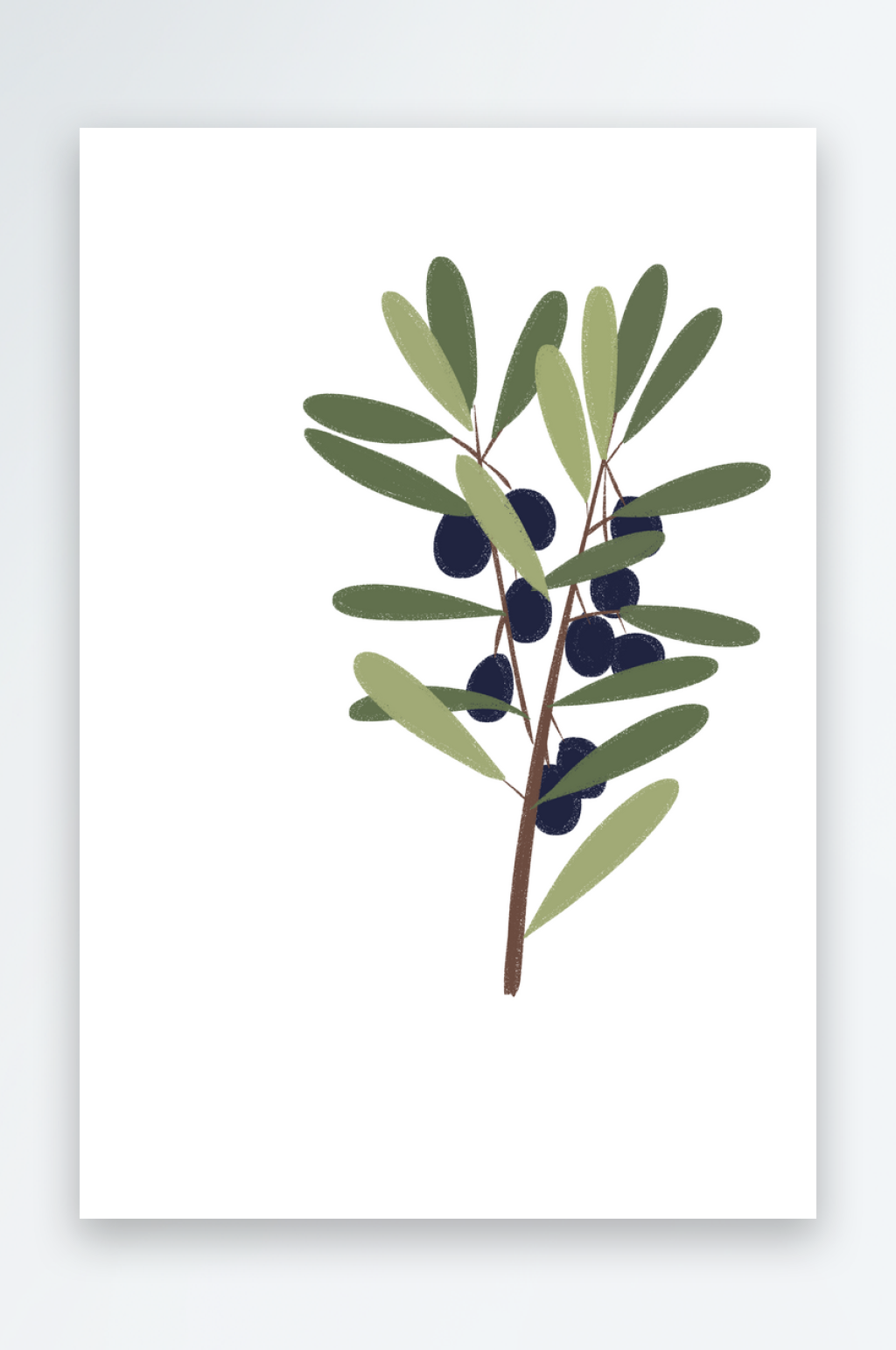 简笔画绿色植物装饰素材
