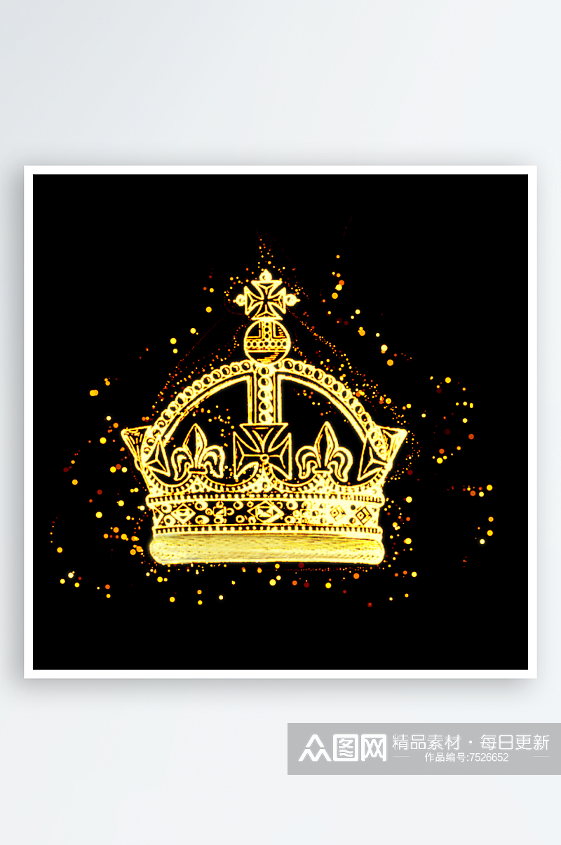 金色渐变皇冠背景素材素材