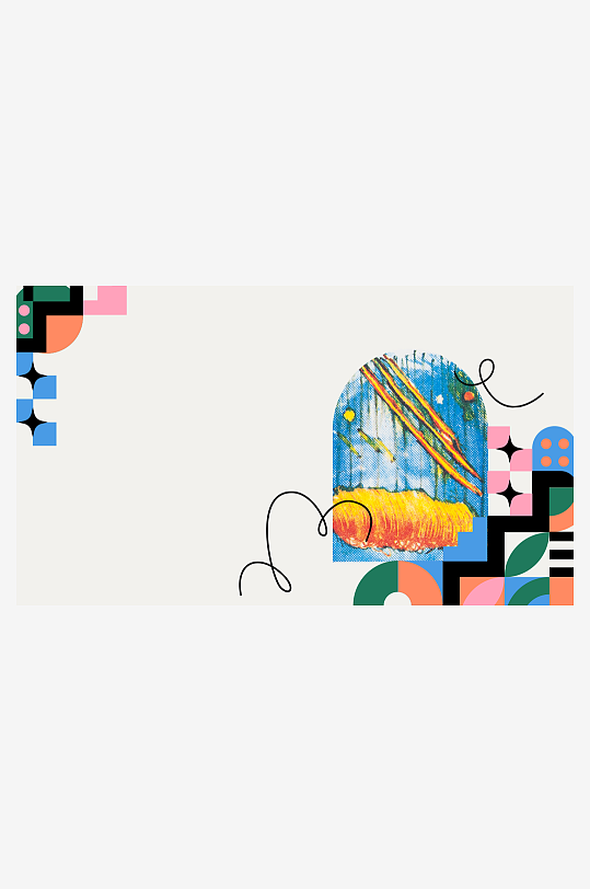 創(chuàng)意時尚藝術展板背景