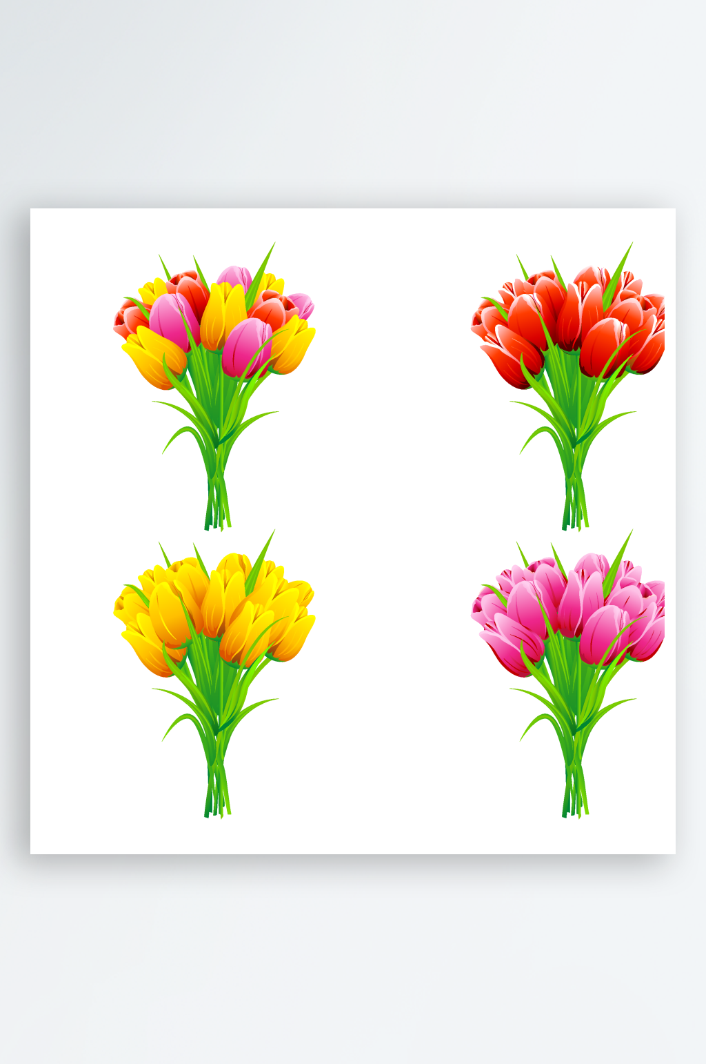 唯美花卉树叶水彩插画素材