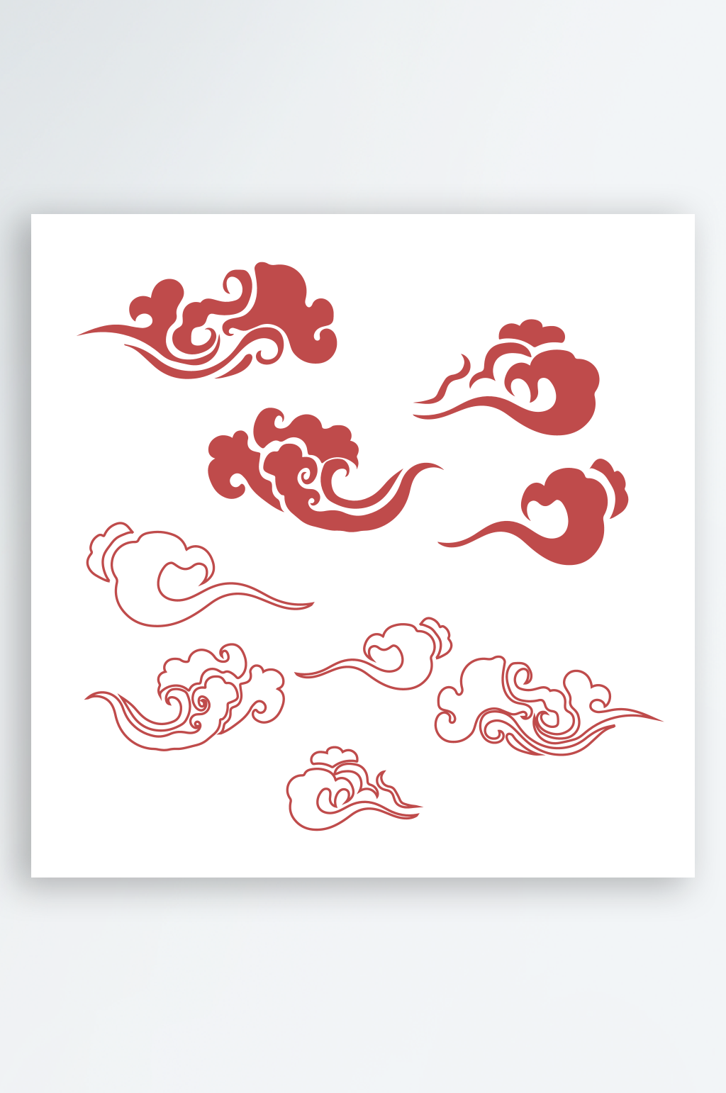 古典祥云图案元素素材