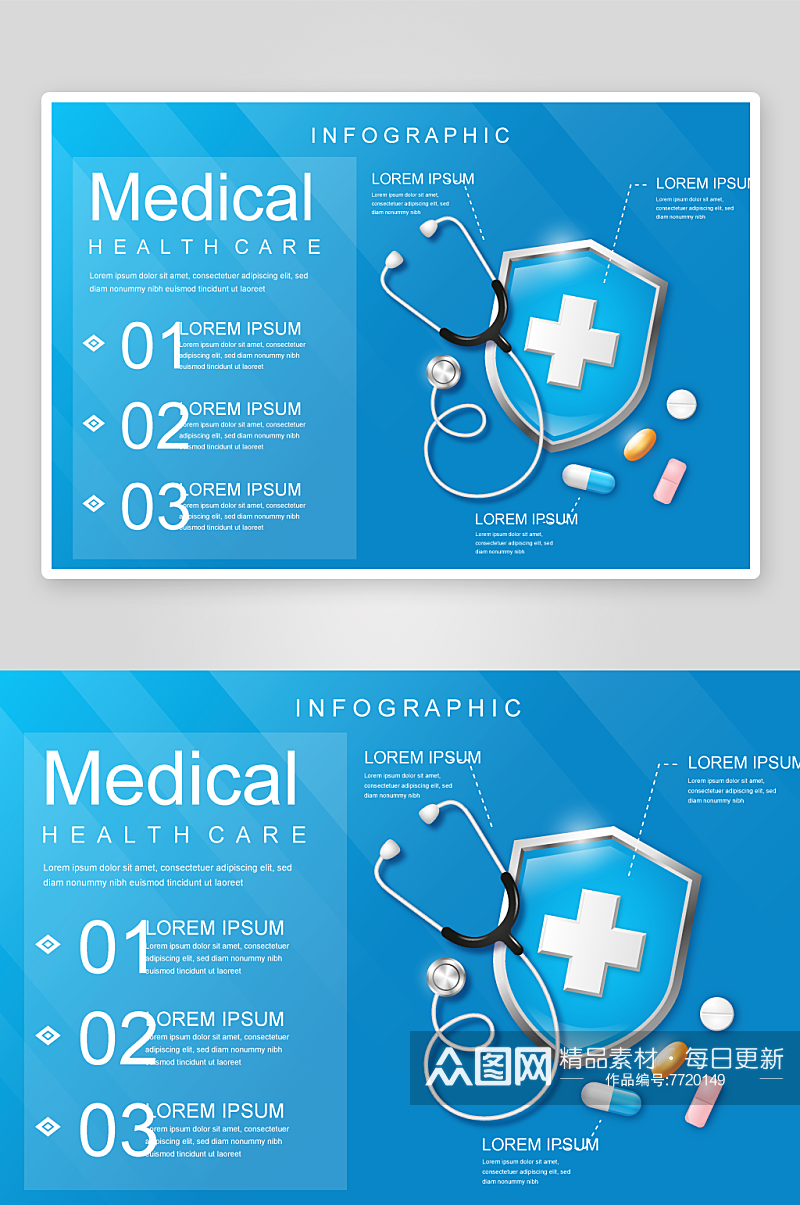 医学信息矢量信息图表素材