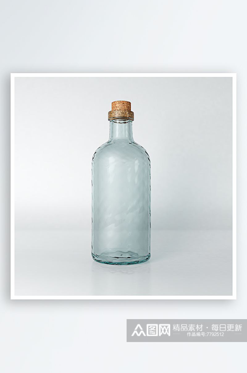 玻璃瓶产品贴图样机素材