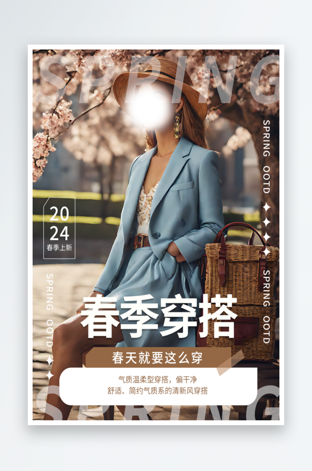 春季时尚穿搭摄影图海报素材