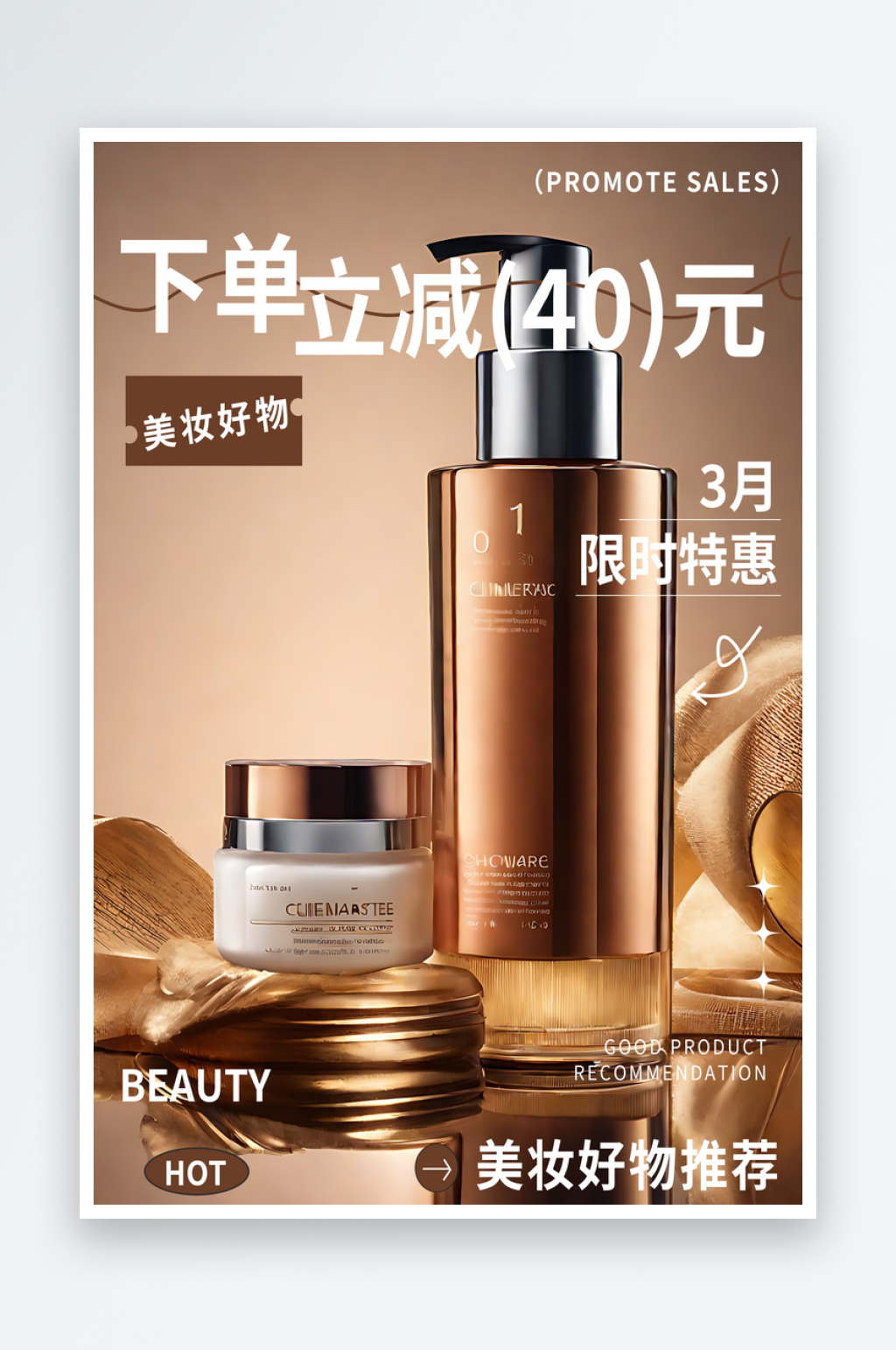 护肤品优惠宣传海报素材