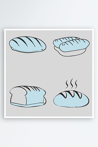 面包卡通风格免抠图元素