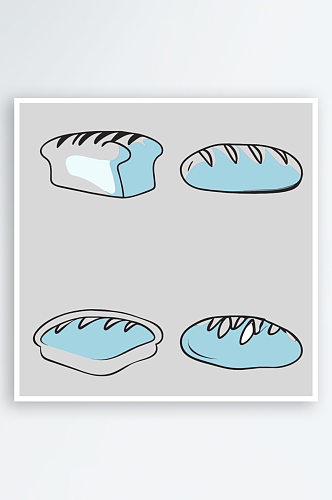 面包卡通风格免抠图元素