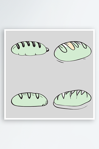 面包卡通风格免抠图元素
