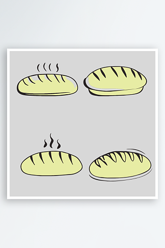 面包卡通风格免抠图小元素
