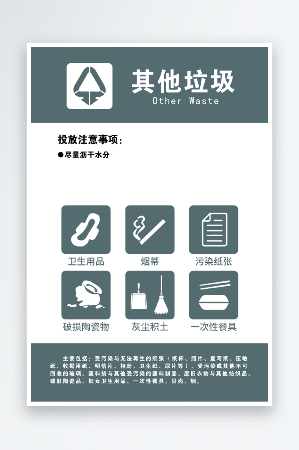 垃圾分类标识解读素材