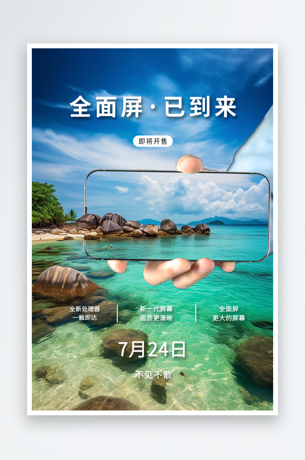 简约大气手机新品发布会海报素材