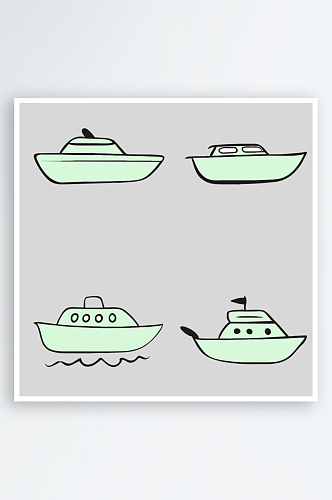 船卡通风格免抠图元素