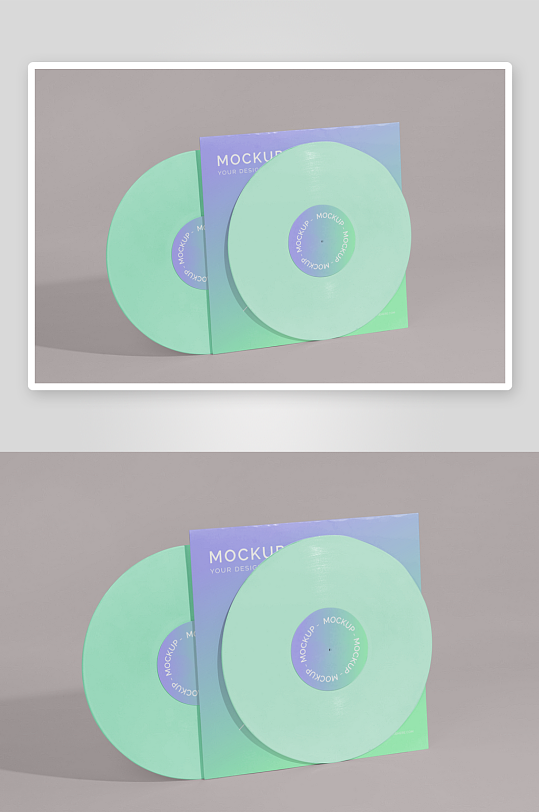 简约CD唱片样机模版
