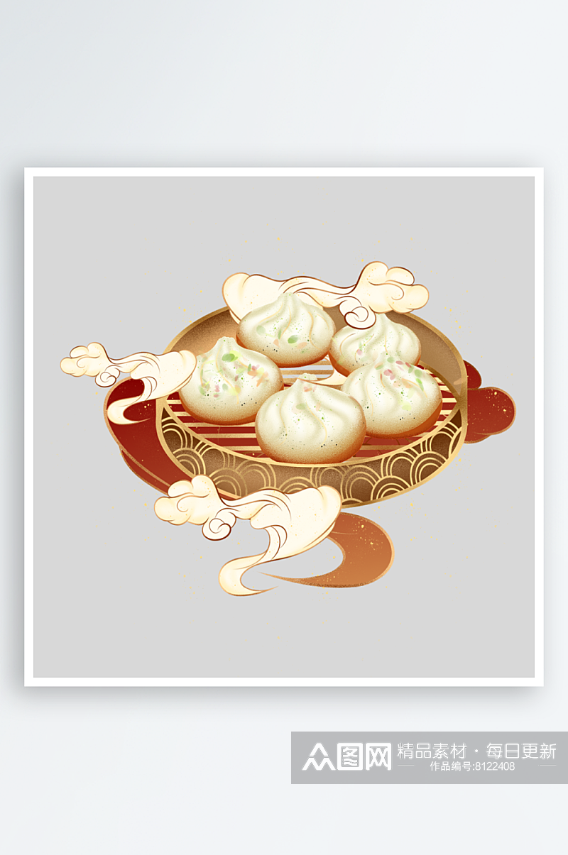 中国风传统美食插画素材