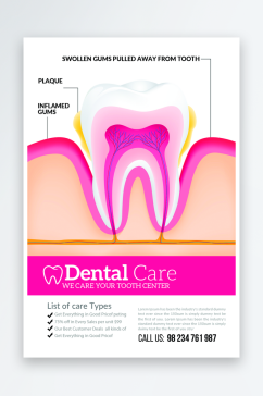 牙科治疗牙齿宣传海报