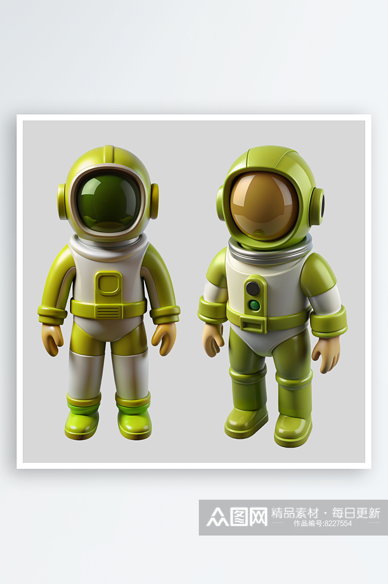 宇航员免抠图立体设计元素素材