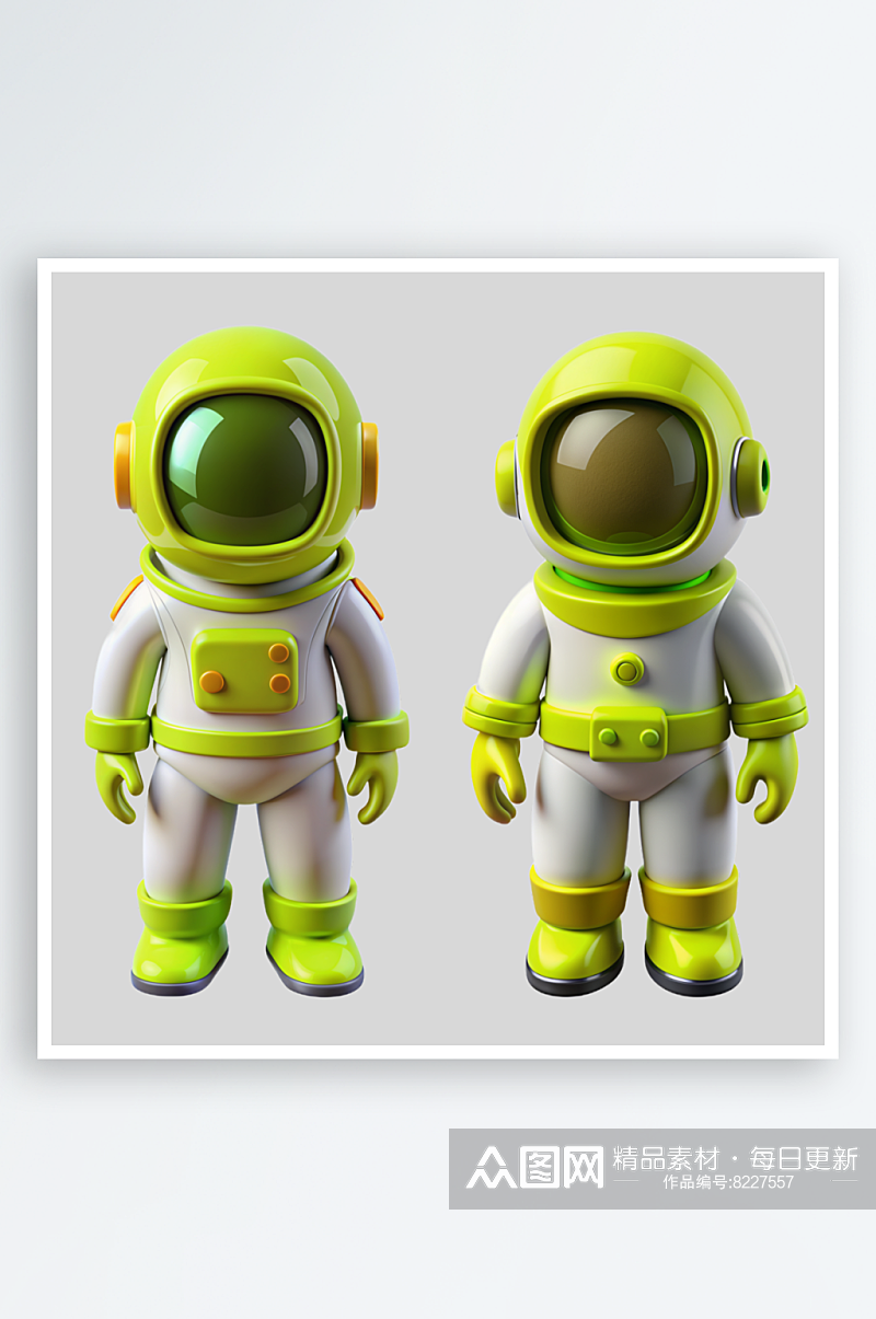 宇航员免抠图立体设计元素素材