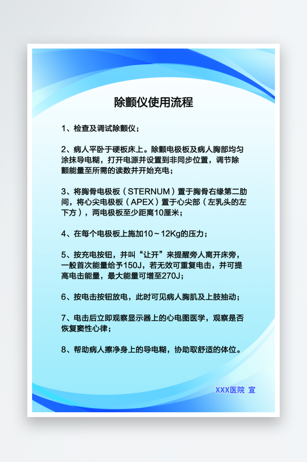 心脏骤停救护程序除颤仪呼吸素材