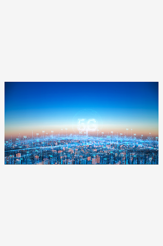 蓝色未来感科技背景模板-众图网