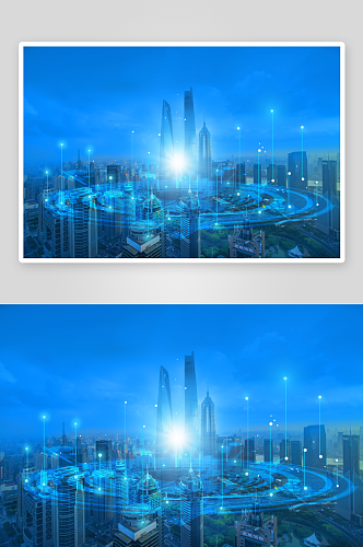 蓝色未来感科技背景模