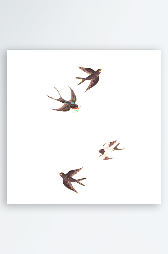 燕子小鸟元素素材海报