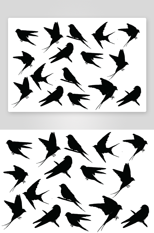 燕子小鸟元素素材海报
