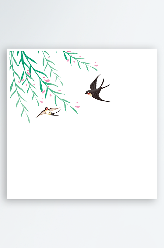 小鸟燕子素材元素海报