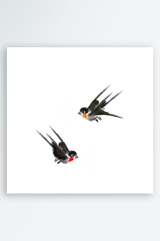 小鸟燕子元素素材海报展板