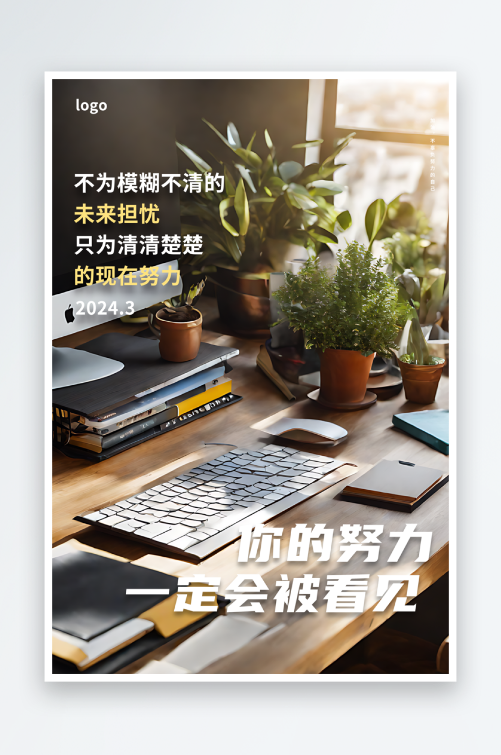 努力一定会被看见宣传海报素材