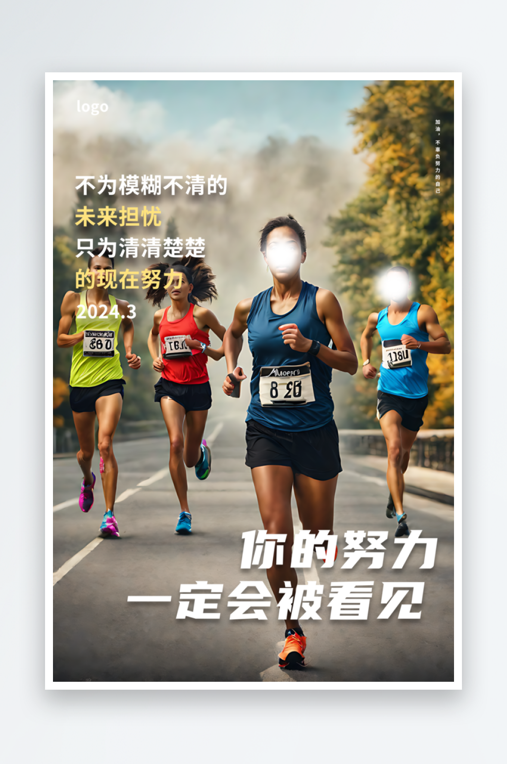 努力一定会被看见宣传海报素材