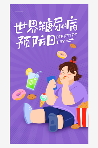 最新原创糖尿病宣传海报