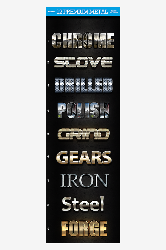 金属质感英文效果字psd素材-众图网