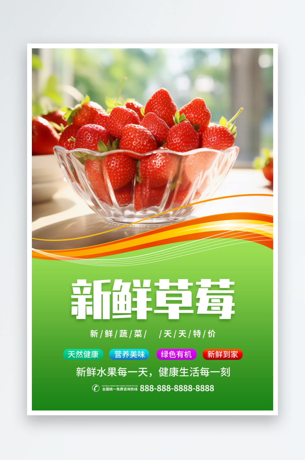 最新原创水果蔬菜宣传海报素材