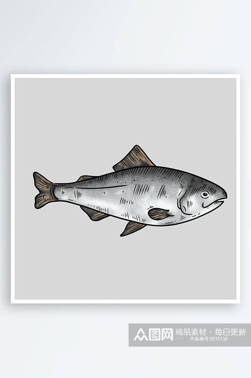 海鲜刺身美食手绘矢量剪贴画插图素材